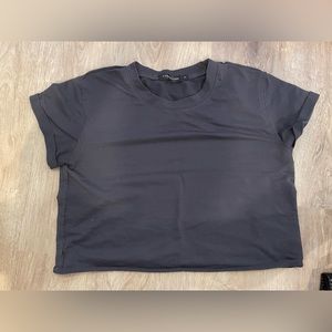 Navy Crop Top